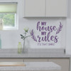 Home Wall Decor Quote My House My Rules Vinyl Decal Lettering Sticker WD1689 Plum