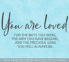 You are loved Sons Men You Are Quote Home Decor Wall Decal Art Stickers