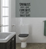 Bathroom Wall Quote Decal Sprinkles Not For Toilet Seats Vinyl Sticker-Black