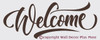 Welcome with swoops Wall Vinyl Decal , Front Door or Entryway Decor