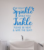 Bathroom Wall Decal Be Neat Wipe The Seat Vinyl Sticker Art Decor Quote-Traffic Blue