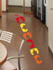 Sensory Path Floor Vinyl Decal Stickers Daycare School Hallway Feet Hop Red, Yellow, Orange