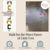 Sensory Path Floor Vinyl Decal Stickers Daycare School Hallway Feet Hop — Colorful vinyl footstep decals arranged on a