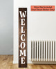 Decal Sticker for Tall Wood Sign Vertical Welcome Lettering Porch Decor- 6ft sign White