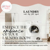 Laundry Room Decal Quotes Wash Dry Fold Repeat Letter Wall Decor Sticker Enhance the Ambience