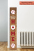Decal Sticker for Tall Wood Porch Sign Welcome to Our Home Sports Baseball-6ft Red and White