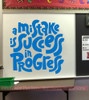School Wall Decor Sticker Mistake Success in Progress Decal Quote Art-Traffic Blue