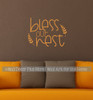 Bless Our Nest Funky Farmhouse Style Wall Decal Sticker Lettering Quote-Rust Orange