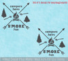 Decal or Stencil - Bean bag Toss Cornhole Boards Campers Have Smore Fun
