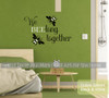 Bee Wall Decor Sticker Belong Together Love Quotes Bedroom Vinyl Decal-Black/White