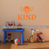 Bee Wall Decor Sticker Be Kind Decal Vinyl Letters for Kids School Art-Orange