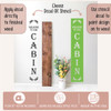 Decal Sticker for Tall Wood Sign Summer Porch Decor Welcome To Our Cabin Decal or Stencil Option