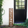 Decal Sticker for Tall Wood Sign Welcome with Florals Farmhouse Porch White