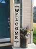 Decal Sticker for Tall Wood Sign Welcome Farmhouse Entryway Porch Decor Matte Black