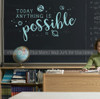 Inspirational Wall Decal Quote Today Anything Possible Solar Space Art-Beach House
