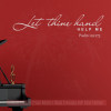 Let Thine Hand Help Me Wall Decal Words Vinyl Stickers Verse from Psalms-Light Gray