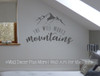 Motivational Wall Decor Will Moves Mountains Quote Decal Sticker Letters-Storm Gray