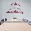 Motivational Wall Decor Will Moves Mountains Quote Decal Sticker Letters-Burgundy