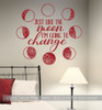 Moon Phases Wall Decor Sticker I'm Going To Change Kids Space Art Decal-Red