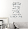 I'd Find You Choose You Love Wall Quote Decal Sticker Bedroom Decor Words-Storm Gray
