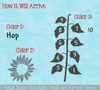 Sensory Path Floor Decal Sunflower Hopscotch School Activity Sticker 3 color Options
