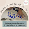 Sensory Path Floor Decal Sunflower Hopscotch School Activity Sticker — Colorful floor tile stickers arranged on a smooth