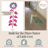 Sensory Path Floor Decal Sunflower Hopscotch School Activity Sticker — Colorful floor decal with flowers and numbers on a