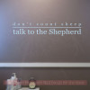 Don't count sheep. Talk to the Shepherd - Wall Decal Stickers Scripture Wall Words-Powder Blue