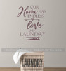 Wall Words Decal Our Home Endless Love Laundry Room Decor Art Sticker-Eggplant