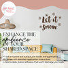 Winter Wall Decals Let It Snow Snowflakes Home Decor Sticker Holidays Enhance the Ambience