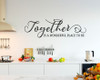 Wall Decal Together Wonderful Place Family Quote Sticker Wall Decor Art-Black