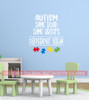 Autism Wall Quote Sticker Same Road Bricks Different View Puzzle Art Decal-White