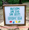 Autism Wall Quote Sticker Same Road Bricks Different View Puzzle Art Decal-Teal