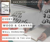 Wood Canvas Wall Hanging Sign Bloom Where Planted Spring Flower Cart Art — Hand holding artwork and canvas, light