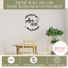 Decal for Circle Wood Sign Gather Here Letters Wreath Stencil or Sticker Blk High Standards
