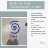 Sensory Path Floor Decal Stickers School Hall Activity Swirl Twirl Spin specs