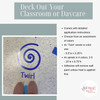 Sensory Path Floor Decal Stickers School Hall Activity Swirl Twirl Spin