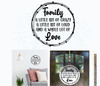 Decal for DIY Round Wood Sign Family Crazy Loud Love Stencil or Sticker Black
