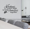 SALE Kitchens Were Made to Bring Families Together Wall Decal Black 23x14 — Black wall decal with elegant text on a