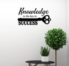 Wall Decals for Schools Knowledge Key to Success Vinyl Lettering Sticker-Black