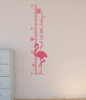 Flamingo Growth Chart Baby Girls Height Ruler Wall Decal Art Sticker-Soft Pink