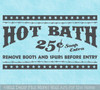 Western Bath Room Decor Sticker Hot Bath 5c Remove Boots Spurs Decal Art