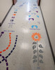 Sensory Path Package Floor Decal Stickers School Hallway Art Blue Orange Gray