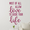 Bedroom Wall Art Quotes Allow Love to Guide Your Life Wall Decal Sticker Berry Lg