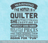 Quilter Wall Decal Sticker Sewing Chopping Tiny Pieces Vinyl Art Quote