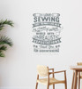 I Love Sewing Wall Decal Sticker Unrealistic Expectation Craft Room Art-Storm Gray