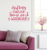 Craft Room Wall Art Crafting Forever Housework Whenever Decal Sticker-Lipstick