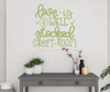 Love Is Well Stocked Craft Room Wall Decor Decal Vinyl Lettering Sticker-Olive Green