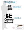Be Brave Funky Wall Decal Sticker Arrow Kids Room Decor Childrens Art sizing