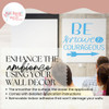 Kids Wall Sticker Be Brave Courageous Quote Decal Inspiring Room Decor IceBlue enhance